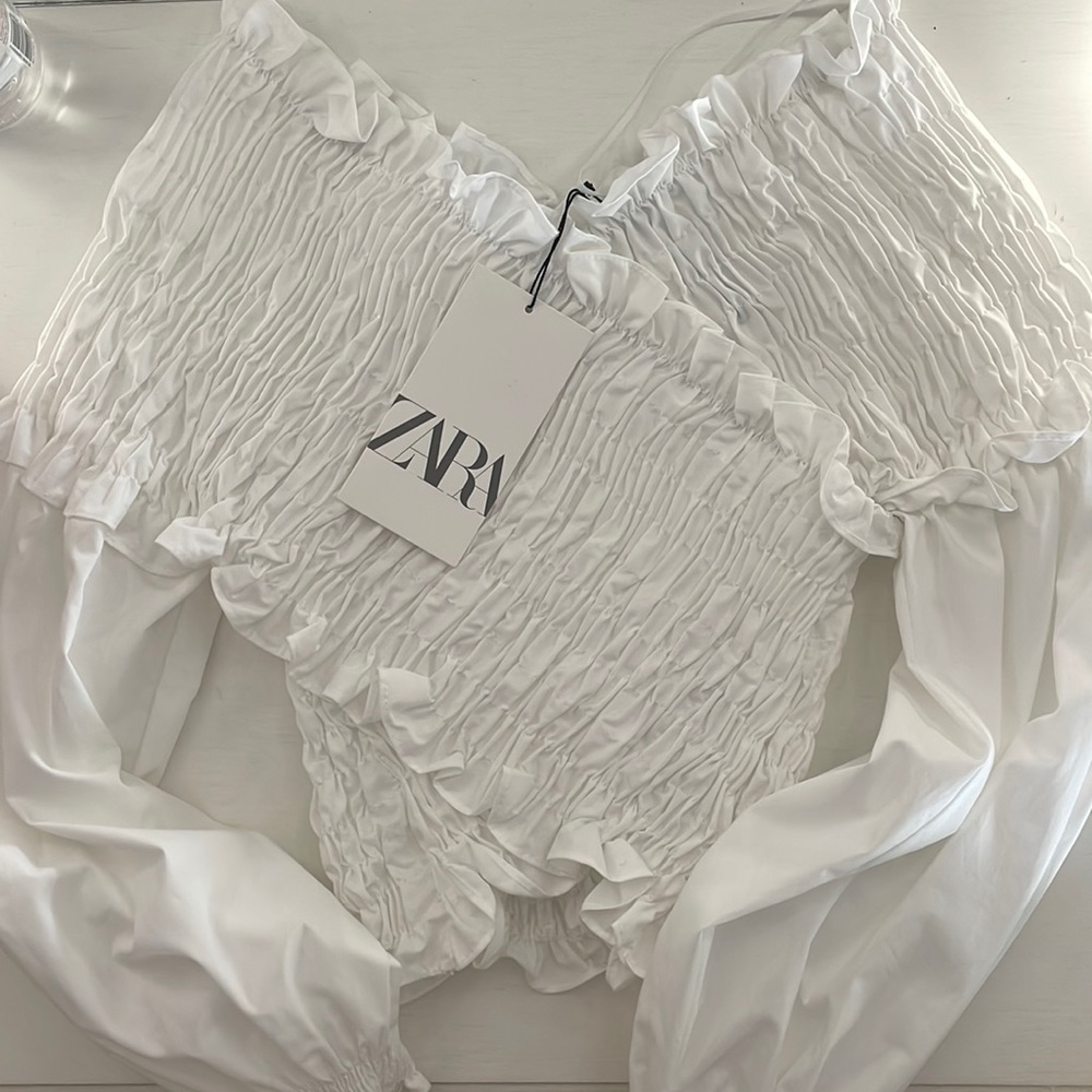 ZARA ruched top